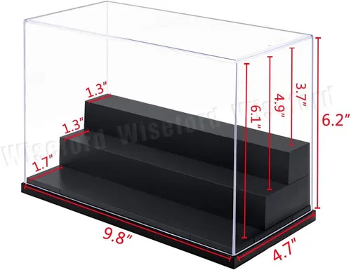 Vista 4 de Vitrina acrílica (9.8 x 4.7 x 6.2 pulgadas) Caja transparente para figuras pop