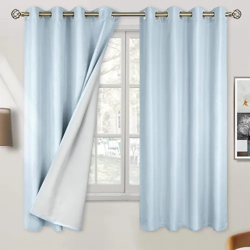 Vista 32 de BGment - Cortinas blackout blancas para dormitorio de 84 pulgadas de largo, juego de 2 paneles, cortinas para dormitorio con aislamiento térmico
