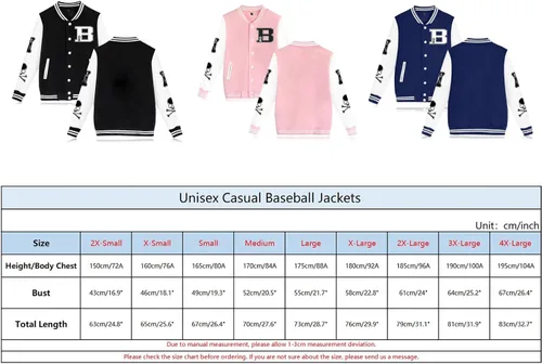 Vista 6 de Chaqueta de béisbol Varsity para hombre y mujer, chaquetas de bombardero con letterman, unisex, casual, ropa de calle, abrigos deportivos
