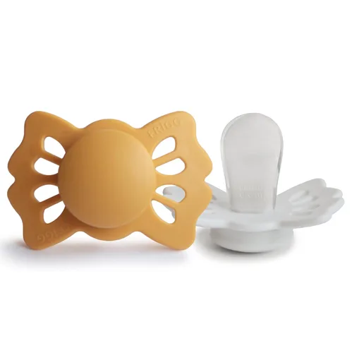 Vista 9 de FRIGG Daisy SilkySoft Chupete de Silicona para Bebé Fabricado en Dinamarca Sin BPA (Rosa Bebé/Lila Suave, 0-6 Meses)