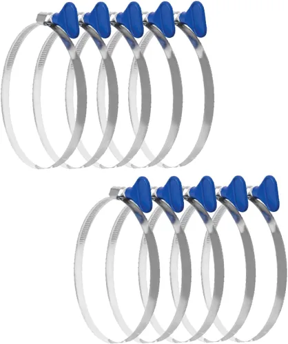 Vista 12 de POWERTEC 70247 Abrazaderas de manguera con llave de 1-1/2 pulgadas, abrazaderas ajustables de tornillo de pulgar de acero inoxidable para colección