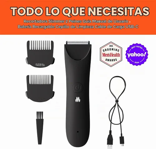 Vista 4 de MERIDIAN Slimmer Trimmer – Maquinilla de afeitar eléctrica para mujer, recortador de línea de bikini y pelo púbico, recargable e impermeable, sin