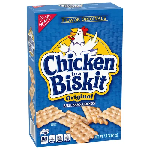 Vista 12 de Chicken in a Biskit Galletas horneadas originales, aperitivos a granel, 6 cajas de 7.5 onzas
