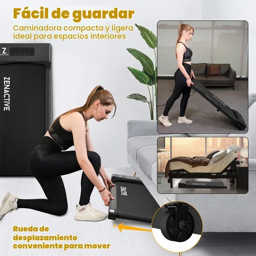 Vista 3 de TOUSAINS Walking Pad Treadmill for Home, Under Desk Treadmill, Portable Compact Walking Pad for Small Spaces, Quiet Electric Treadmill with Remote