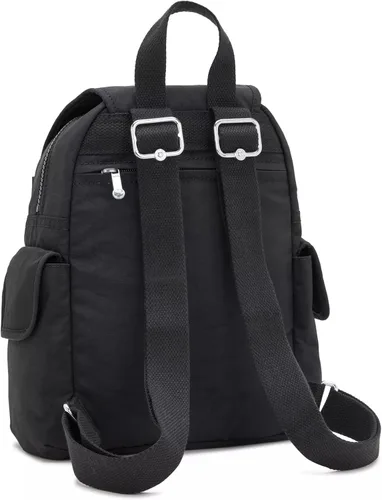 Vista 2 de Kipling Mochila estampada City Pack, Negro (Black Noir), Mini mochila City Pack para mujer, mochila ligera y versátil