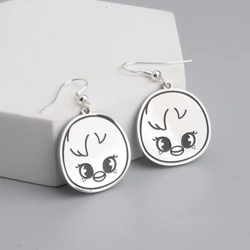 Vista 4 de OKEYCH Kpop Merchandise Kpop Fan Pendientes Kpop Music Lover Joyas para fanáticos (SK 06 pendientes)