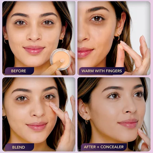 Vista 4 de Dermaflage Crema Correctora para Acné y Tatuaje Cover Up - Bronce Oscuro Full Coverage Scar & Acne Concealer, Tattoo Cover Up Makeup, Matte