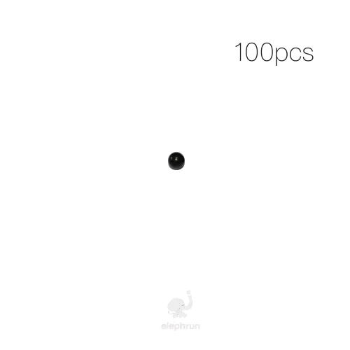 Vista 3 de 3/32'' (0.094 in) 100pcs Delrin Polioximetileno (POM) Bolas de rodamiento de plástico sólido hechas a medida en negro Polyoxymethylene Solid Ball