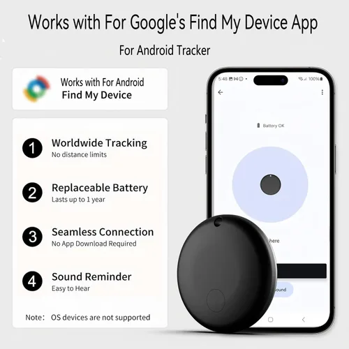 Vista 2 de Rastreador GPS Android para vehículos sin suscripción, paquete de 2