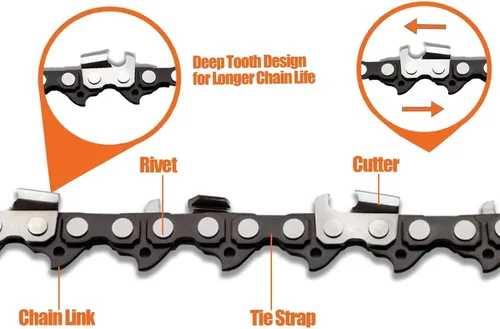 Vista 4 de 5 piezas de cadena de mini motosierra de 4 pulgadas para Stihl GTA 26, cadenas de repuesto de 4 pulgadas para motosierra eléctrica inalámbrica