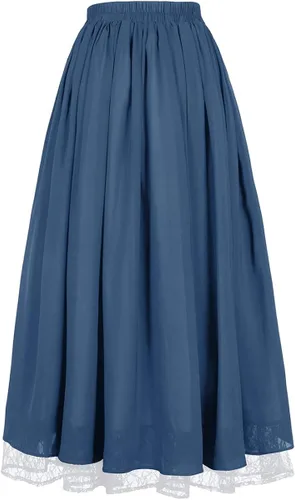 Vista 2 de Vestido midi de cintura elástica vintage para mujer