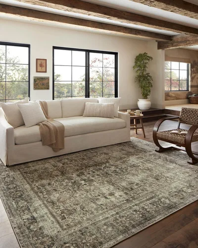 Vista 19 de Loloi Magnolia Home de Joanna Gaines Sinclair Collection SIN-06 - Alfombra decorativa tradicional de 2 pies 3 pulgadas x 3 pies 9 pulgadas, altura
