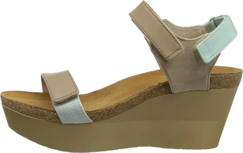 Vista 8 de Naot Sandalia Miracle Wedge para mujer, Gris Lagarto Multi piel
