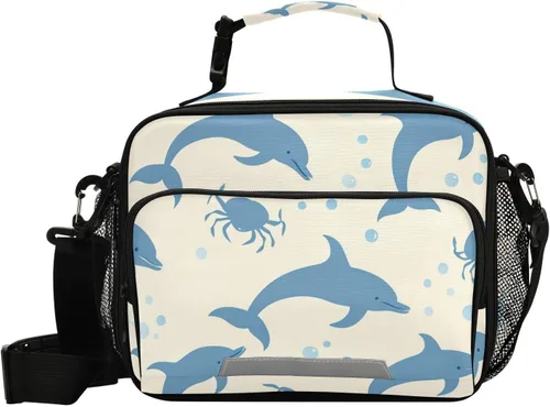 Vista 27 de Vangogh - Lonchera para niños con diseño de noche estrellada, organizador de doble aislamiento, impermeable y reutilizable, bolsa de comida