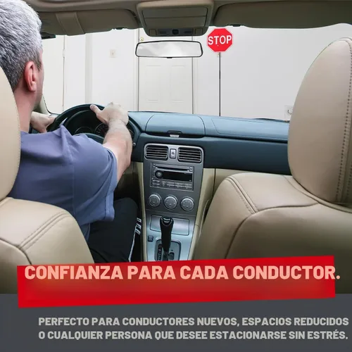 Vista 3 de SECURITYMAN Señal de parada LED para asistencia de estacionamiento de garaje [base mejorada] – Señal grande de 7 pulgadas, LED rojo brillante