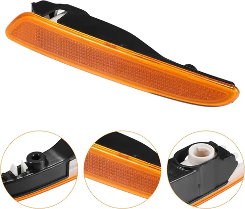 Vista 6 de uxcell Accesorios de marcadores de coche, carcasa de luz de marcador lateral, montaje de cubierta de lámpara de señal de giro No.A2118200921