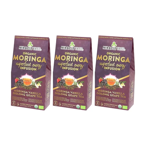 Vista 21 de Miracle Tree 's Energizing Moringa Infusion - Chai Mezcla súper cafeína Alternativa de café saludable, perfecta para concentrarse Certificado