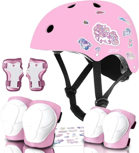 Vista 8 de Kids Bike Helmet and Pad Set for Girls Boys Ages 2-3-5-8-14, Adjustable Toddler Youth Helmet with Knee & Elbow Pads for Bicycle, Skating, Scooter