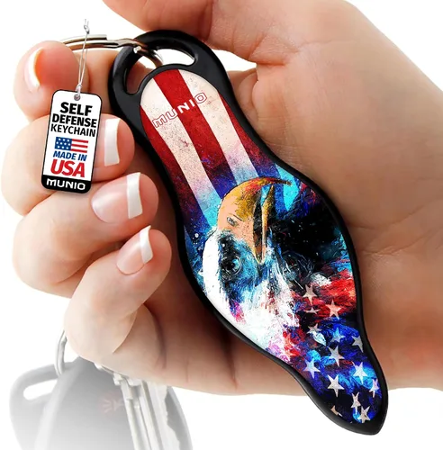 Vista 16 de MUNIO Llavero de defensa personal – Herramienta de seguridad ligera, elegante y portátil para mujeres y hombres – Kubotan no letal, fácil de usar