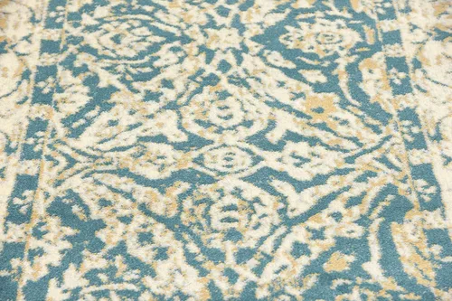 Vista 5 de Unique Loom Oslo Collection - Alfombra tradicional botánica verde azulado (3 x 13 pies)