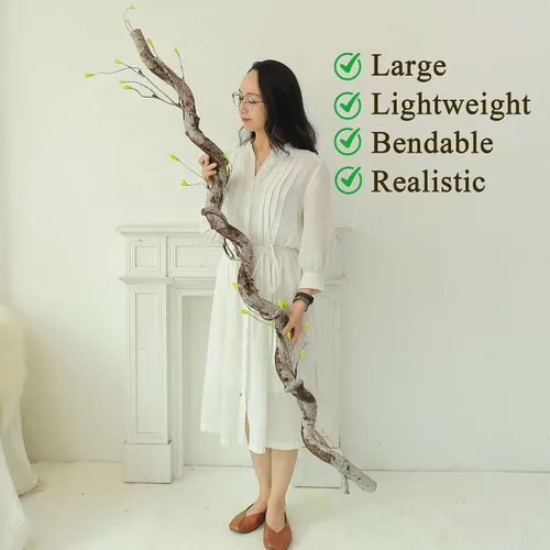 Vista 7 de Decoración colgante de árbol de musgo artificial de vid flexible de 67