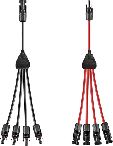 Vista 10 de Conector solar Y, cable paralelo de rama en Y, adaptador de conector solar 1 a 2 macho hembra, 10AWG 45A impermeable IP68 40CM cable, para paneles