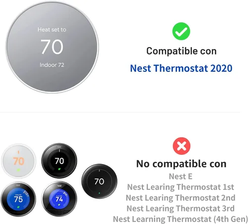 Vista 2 de Petrichor Nest - Placa de pared para termostato, compatible con Google Nest 2020, kit de molduras, accesorio de cubierta para una fácil instalación