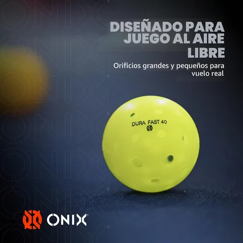 Vista 6 de Onix Pelotas de pickleball para exteriores - Pure 2 y Dura 40 Dura 40 - Paquete de 4 - Verde neón