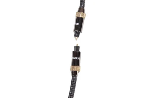 Vista 4 de Cable de audio óptico, cable de audio de fibra óptica de 20 pies con funda de aluminio, cable trenzado de nailon, chapado en oro, cable digital