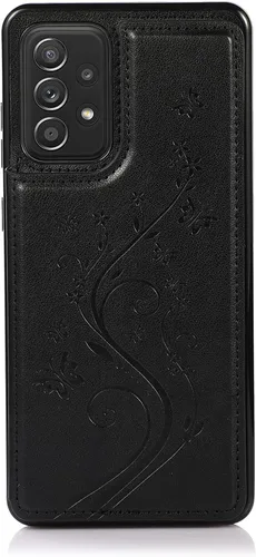 Vista 7 de Funda de teléfono para Samsung Galaxy A53 5G 2022 con protector de pantalla de vidrio templado, tarjetero/tarjetero/cartera, soporte para celda