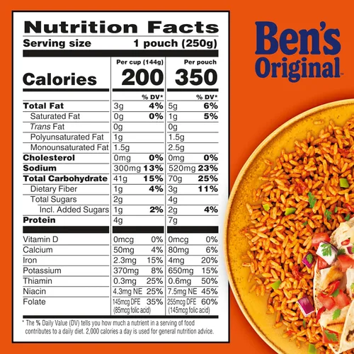 Vista 11 de BEN'S ORIGINAL - Arroz listo con sabor a arroz español, guarnición fácil para la cena, 8.8 onzas (bolsa) (paquete de 12)