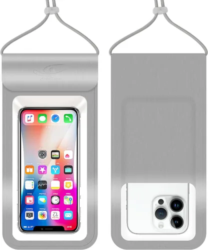 Vista 8 de HiRui Funda impermeable universal para teléfono con pantalla táctil, IP68 impermeable, bolsa seca para playa, compatible con iPhone Negro