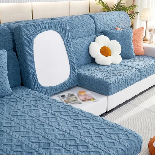 Vista 5 de Funda de almohada universal para sofá, 18 x 18 pulgadas, fundas de almohada resistentes al desgaste, funda de almohada elástica gruesa para sofá