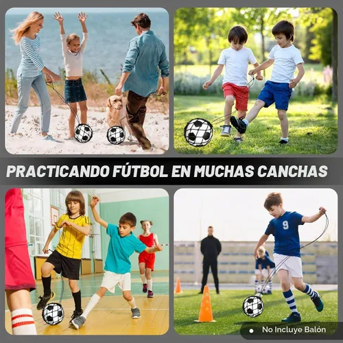 Vista 7 de Soccer Kick Trainer 2 Psc with Return Net - Football Training Equipment for Boys & Girls - Practice Gear Compatible with Size 3 4 5 Balls
