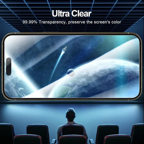 Vista 159 de NEW'C Paquete de 3 protectores de pantalla de privacidad para iPhone Air/iPhone 17 Air (6.5 pulgadas), película de vidrio templado antiespía