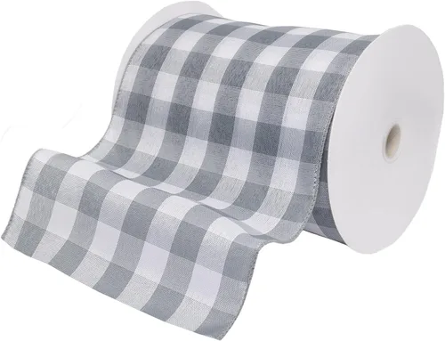 Vista 3 de Morex Ribbon Cinta de tafetán Cambridge con cable, 1.5 pulgadas por 10 yardas, gris, 7398.40/10-631