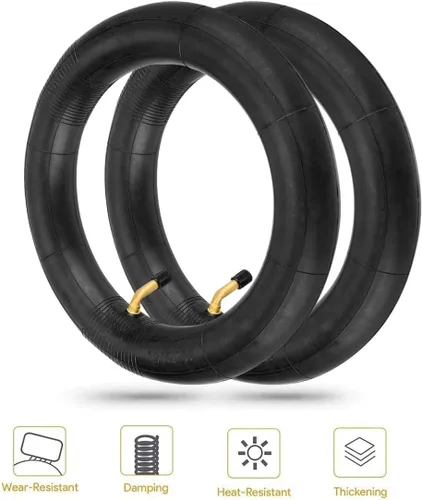 Vista 2 de YBang - Tubo interior de scooter de 10 pulgadas para Zero 10X/VSETT/Dualtron Victor, con válvula de codo de 90 grados, pieza de repuesto