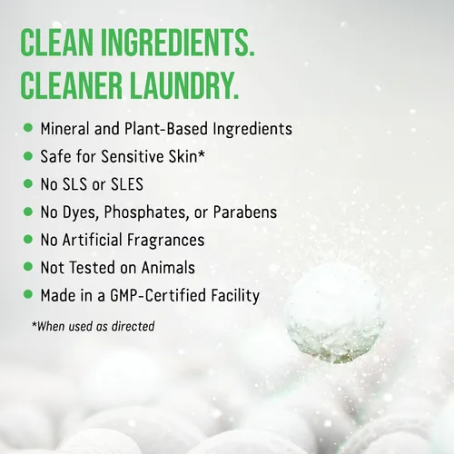 Vista 8 de Rockin' Green Detergente para Ropa, A Base de Plantas, Detergente en Polvo Totalmente Natural para Ropa, Vegano y Biodegradable Combate Olores