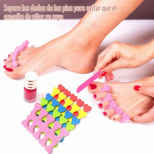 Vista 3 de 10 separadores de dedos para pedicura, separador de dedos de esponja suave para esmalte de uñas, separadores de dedos, separadores de dedos