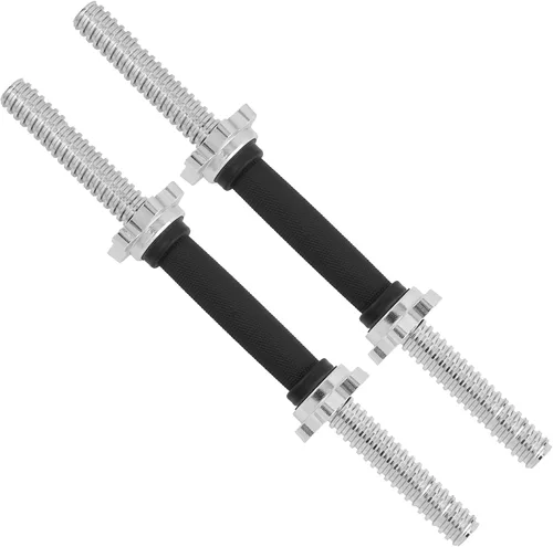 Vista 13 de Yes4All Threaded Dumbbell Handles, Adjustable Dumbbell Bar Pair, 14/16/18/24-Inch Sizes, Fits 1" or 1.15" Plates, Non-Slip Grip, Secure Star-Lock