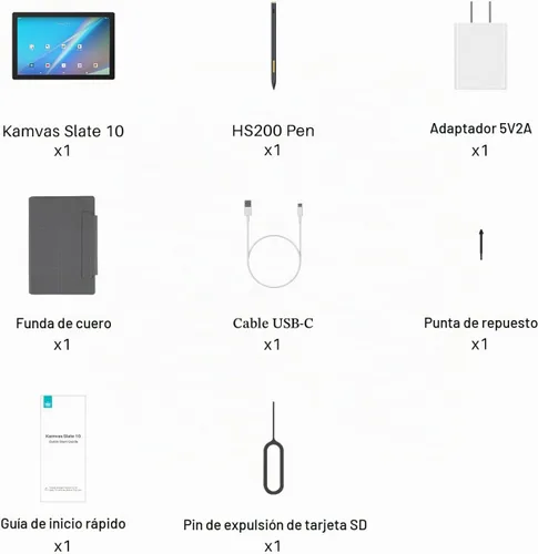 Vista 9 de HUION Kamvas Slate 10 - Tableta de dibujo independiente, no necesita computadora, con pantalla completamente laminada, tableta de arte digital