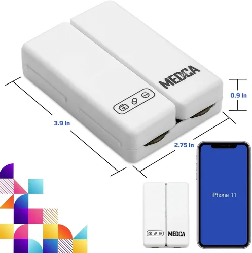 Vista 4 de Pastillero magnético plegable – (paquete de 2) organizador semanal de medicina de 7 días – Recipiente portátil compacto y ligero con 7