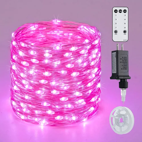 Vista 13 de JMEXSUSS VFairy Lights Luces de Navidad Enchufables Naranja Morado