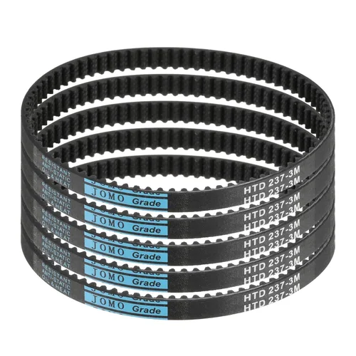 Vista 55 de uxcell 5 piezas HTD-3M Correa de distribución de goma 48 dientes, 144 mm de paso, 6 mm de ancho x 2,4 mm de altura, Correa de polea de distribución