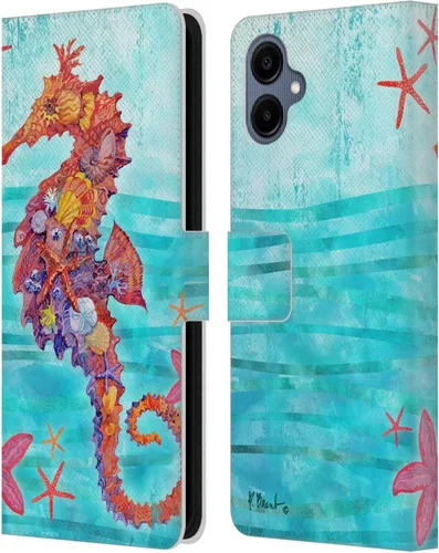 Vista 9 de Head Case Designs Officially Licensed Paul Brent Agate Mermaid Coastal Leather Wallet Case Compatible with Samsung Galaxy A06 4G / 5G