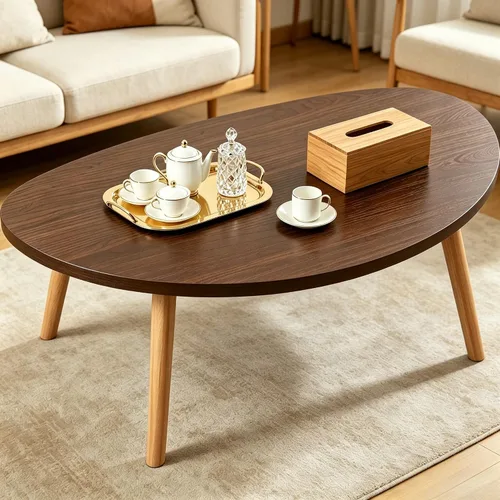 Vista 31 de Mesa de Centro, Mesas de Centro Pequeñas de 23.6", Mesas de Centro Redondas Negras para Sala de Estar, Mesa de Piso para Sentarse en el Suelo, Mesa