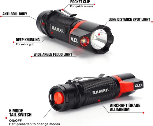 Vista 3 de Striker 00156 BAMFF 4.0XL - Linterna táctica LED dual de 400 lúmenes