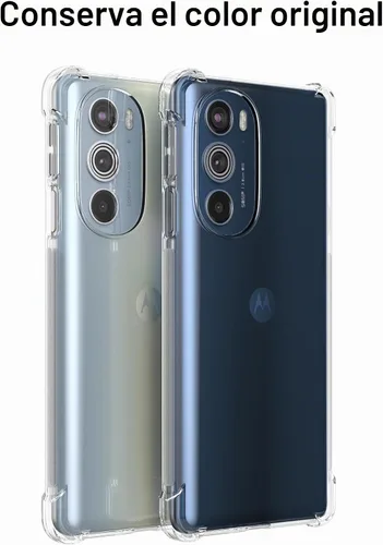 Vista 3 de Cresee Funda para Motorola Edge Plus 2022/Edge Plus 5G UW 2022, funda transparente con parachoques de esquina reforzado, ajuste delgado, funda