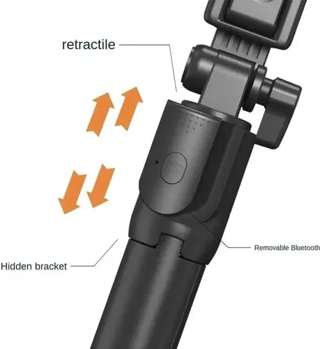 Vista 5 de PINHEN Trípode para teléfono y palo para selfie, 3 en 1, extensible con rotación de 360°, soporte de trípode con control remoto inalámbrico