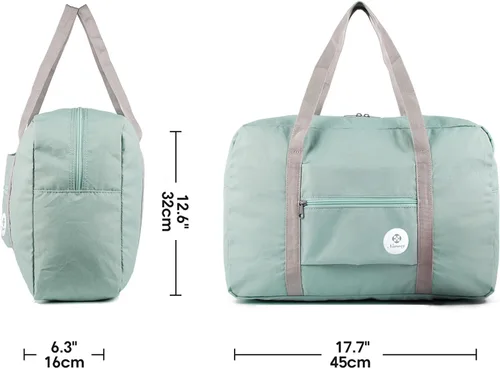 Vista 6 de Bolso de viaje equipaje de mano deportivo plegable para viajar en avión para mujeres y niñas 1112 Verde menta US2-NW18011112